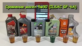 Сравнение масел 5w30 ILSAC GF-6A (S-Oil, Hyundai, Luqui Moly, Autobacs, Gazpromneft).