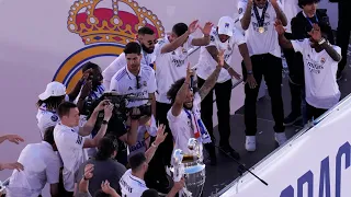 Real Madrid celebrate Champions League win