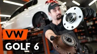 How to change rear wheel bearing / rear hub bearing on VW GOLF 6 (5K1) [TUTORIAL AUTODOC]