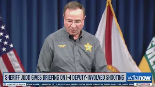 Sheriff Grady Judd discusses deputy-involved shooting that caused I-4 closure near Dinosaur World