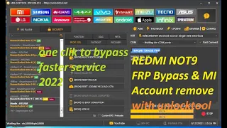 REDMI Not 9 -M2003J15SS- FRP & MI Account Remove with Unlocktool | WB Channel 5