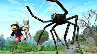 THE HUGGER ( ARANHA GIGANTE ) ESTÁ ATRÁS DE MIM NO MINECRAFT !! ( TREVOR HENDERSON )