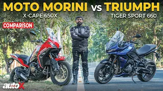 Moto Morini XCape 650 vs Triumph Tiger Sport 660 | Touring ADV Comparison Test | 2023 | autoX