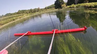 Testing our DIY outrigger canoe