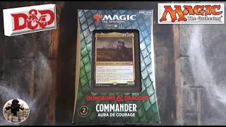 Dungeons and Dragons: Magic The Gathering Aura of Courage Commander Deck opening