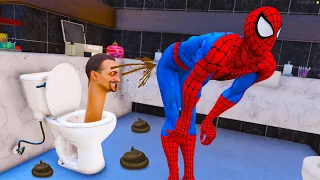 AS PRIVADAS NOJENTAS PEGARAM O HOMEM ARANHA NO GTA 5 🚽 Skibidi Toilet