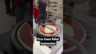 Check out the Costo pizza sauce robot! 😍 #automation #maker #shorts #interestingfacts #pizza #yt
