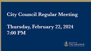 City Council Regular Meeting - February 22, 2024