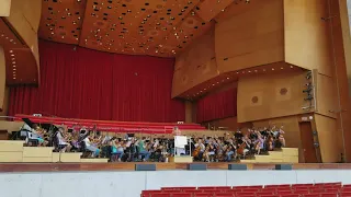 Grant Park Orchestra rehearsing for their 4th of July Performance in Chicago's Millennium Park