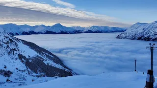 From Bluebird Skies to Inversion.  Top to Bottom At Alyeska Ski Resort - January 2023
