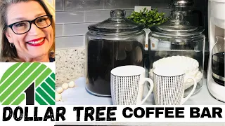 🔎DOLLAR TREE DIY COFFEE BAR: ☕️Perfect for Small Kitchens!