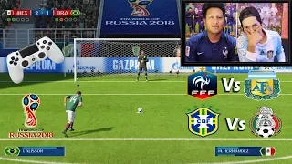 RETO Mundial Rusia 2018 | Penaltis en FIFA | México Vs Brasil / Francia Vs Argentina
