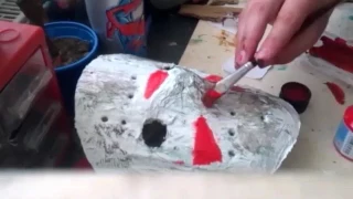 Diy Jason hockey mask part 3 (painting)