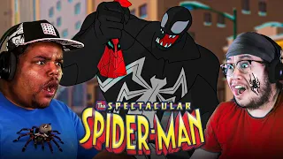 VENOM VS SPIDERMAN?! | The Spectacular Spider-Man Season 2 Episode 7 GROUP REACTION