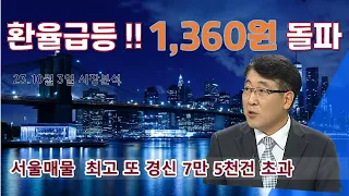 환율 급등 1360원 돌파 ! 경제지표도  위험 신호 ! 대출-가계부채의 역습!!