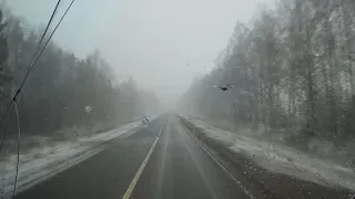 Первый снег. Рейс Пермь-Ижевск.