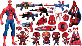 Marvel superhero toy unboxing collection, Spider Man mask, AK47， Spider Man and his magical friend