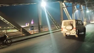 RAJGHAT BRIDGE VARANASI 1AM. ROAD#varanasi #lightshow#banaras#