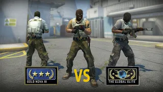 CS:GO competetive Gold Nova vs Global Elite