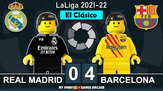 Real Madrid vs Barcelona 0-4 • El Clasico LaLiga 2022 All Goals Highlights ElClasico Lego Football