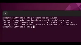 How to fix traceroute in ubuntu 22.04 - Command 'traceroute' not found, but can be installed with