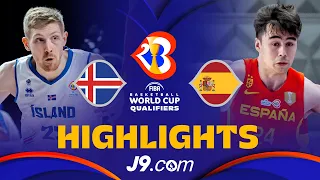 🇮🇸 Iceland vs 🇪🇸 Spain | J9 Basketball Highlights - #FIBAWC 2023 Qualifiers