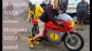 4 cylinder Versus 3 cylinder. - MV Agusta 500's sound comparison.