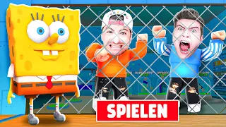 WER Bricht SCHNELLER aus dem SPONGEBOB GEFÄNGNIS Aus !? (Roblox)