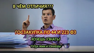 Что такое  госзакупки, 44 и 223 отличия, 44 фз 223 фз, с какого ФЗ начать