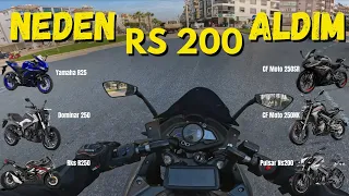 Neden Pulsar Rs 200 Aldım | Nasıl Karar Verdim R25 mi Dominar mı 250 Sr mı Rs200 mü