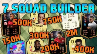 FIFA 20 SQUAD BUILDER 150K 200K 300K 400K 500K 750K 2M SQUAD BUILDER FUT CHAMPIONS TEAMS