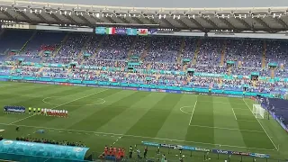 Italian national anthem ahead of their last Euro 2020 game in Rome, against Wales