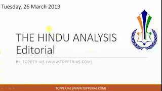 26 March 2019 The Hindu Editorial Analysis (TB Control, Electoral Bonds)