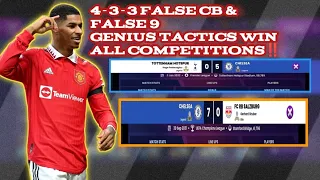 TAKTIK GENIUS 433 FALSE CB & FALSE 9 AUTO WIN SEMUA KOMPETISI‼️ | Soccer manager 2024