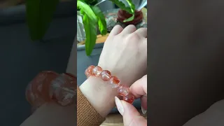 Natural High Clear Grade Super Gorgeous Koi Carp Fire Quartz,Hematoid Quartz Rainbow Flash Bracelet