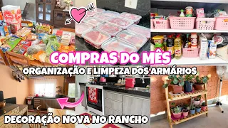 COMPRAS DO MÊS NO ASSAÍ ATACADISTA + VALOR | Limpeza e Organização das Compras | DECORAÇÃO NOVA 😍