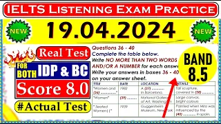 IELTS LISTENING PRACTICE TEST 2024 WITH ANSWERS | 19.04.2024