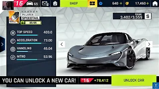 Asphalt 9 - McLaren Speedtail - Car Unlock and Upgrade Walkthrough 2023