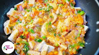 Spicy Bread Omelette Recipe | Masala Bread Toast| Quick Breakfast | Indian Street Food Recipe |