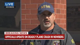LIVE: Officials give update on deadly plane crash in Newberg