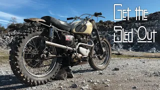 Sled Therapy in an Abandoned Quarry | 1957 Triumph Desert Sled