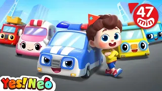 Five Little Cars Rescue Team | Fire Truck, Police Car | Kids Songs | Starhat Neo | Yes! Neo