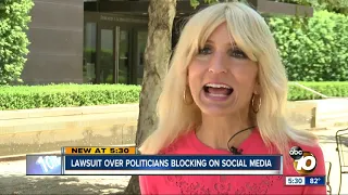 Lawsuit over politicians blocking on social media