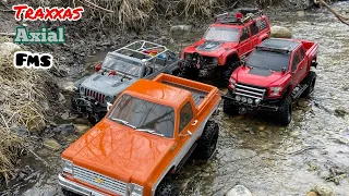 Fcx10 vs Trx4 vs Scx10iii and Scx10ii ended in catastrophic failure