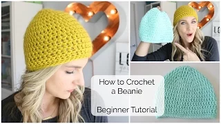 How to Crochet a Beanie - Beginner Tutorial