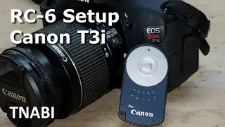 Connect the RC-6 Wireless Remote to the Canon T3i