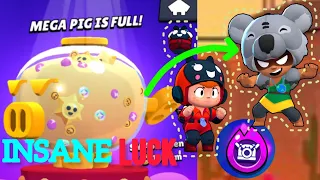 MY LUCK IS INSANE + 2 LEGENDARY 🌟 | BEST MEGA PIG EVER 🤩 #brawlstars  #megapig