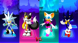 Silver Sonic - Tails Exe - Rouge The Bat - Dark Sonic - Tiles Hop EDM Rush.