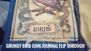 Grungy Bird Junk Journal Flip Through