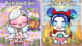 Rich Good Girl VS Rich Bad Girl 🤑😇😈 | Toca Boca | Avatar Story